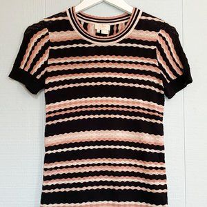 KATE SPADE Short Sweater Top Shirt Tee Stripe